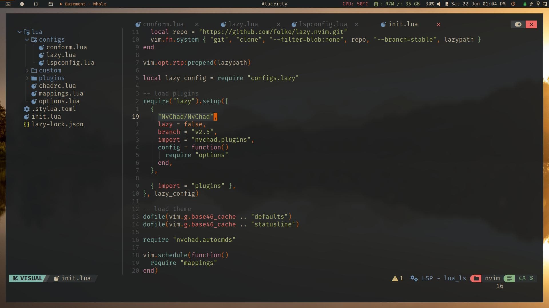 NvChad Interface